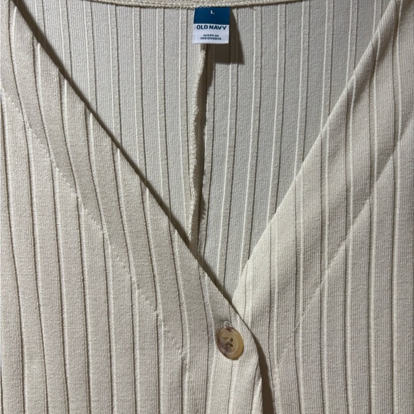 Old Navy Cream Ribbed Long Cardigan - Picture 2 of 2